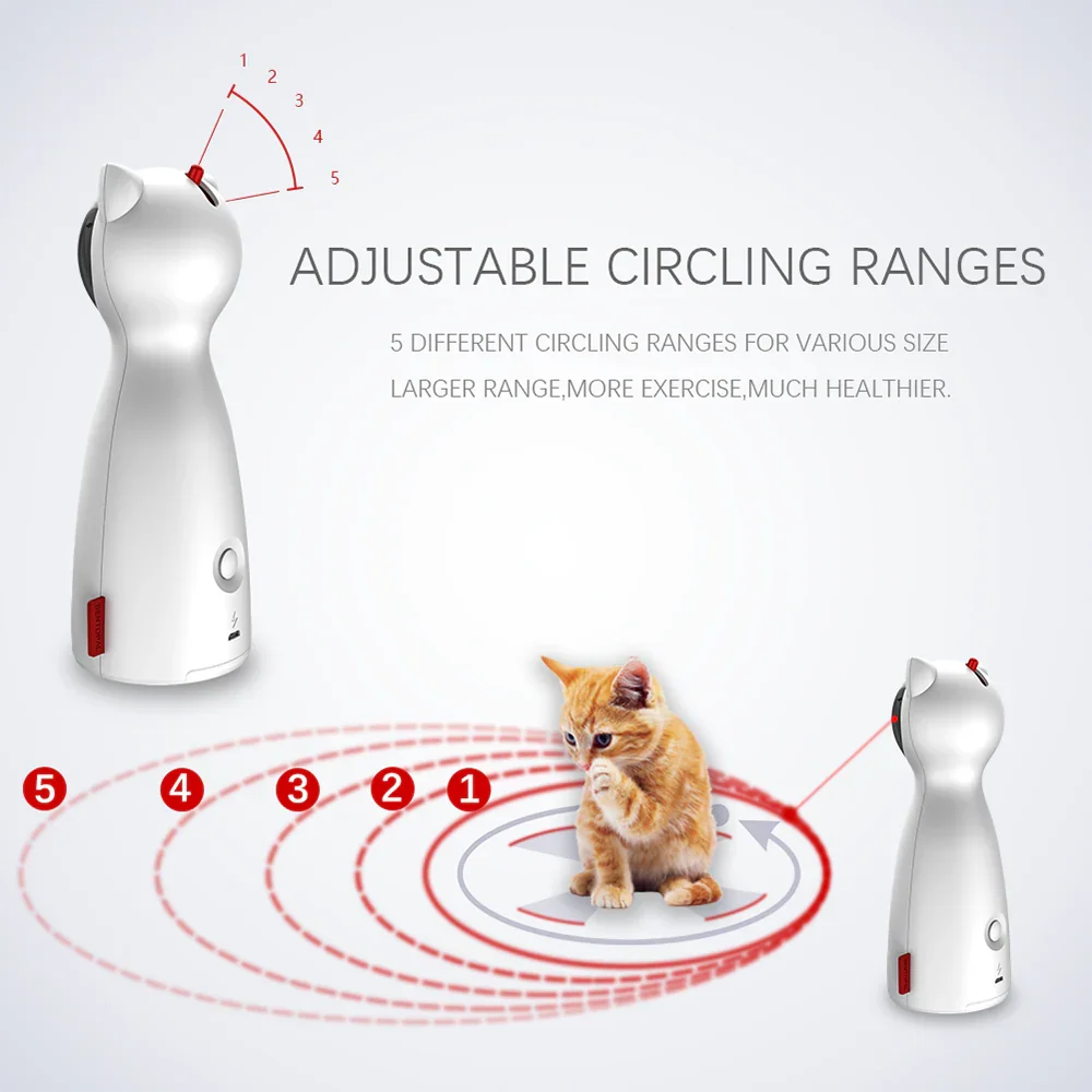 hands-free 5 different circle cat laser toy