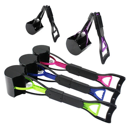 Set pet pooper scooper with colorful handles 
