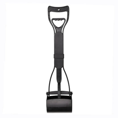 Black pet waste picker on a white background