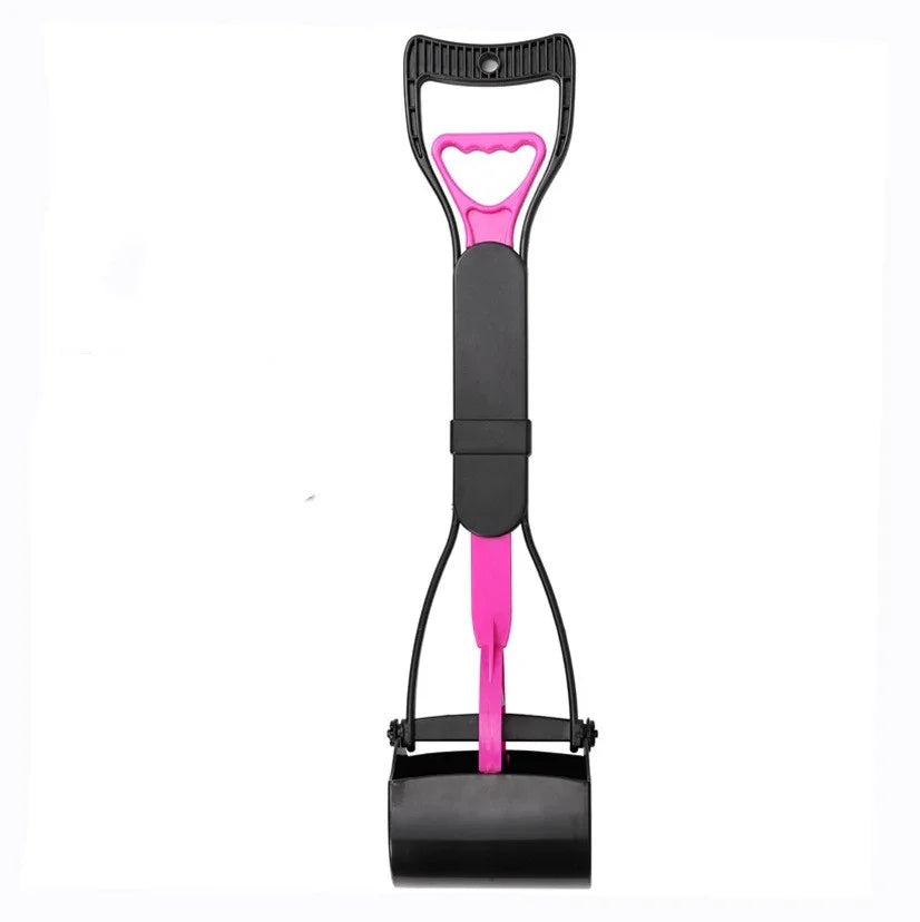 Pink and black garden dog pooper scooper tool 