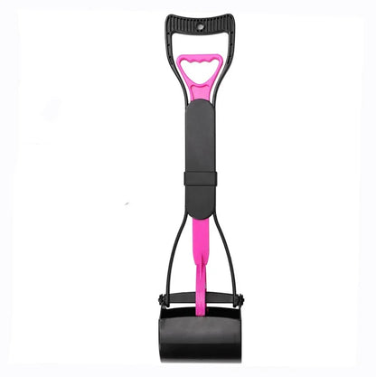 Pink and black garden dog pooper scooper tool 
