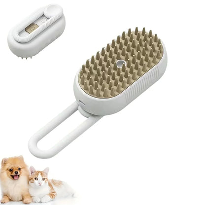 Pet grooming brush with removeable handle